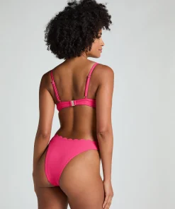 Vorgeformtes Push-up Bügel-Bikinitop Scallop Cup A - E - Rosa