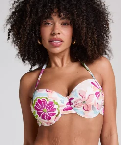Wattiertes Bügel-Bikinioberteil Ayanna - Weiß