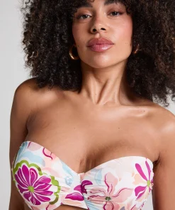 Wattiertes Bügel-Bikinioberteil Ayanna - Weiß